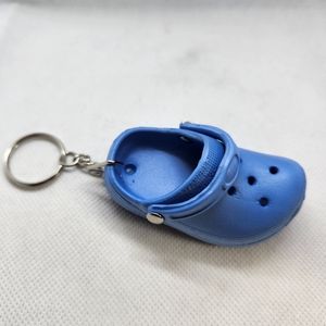 Mini Croc Keychain. Blue. Unisex